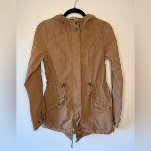 H&M Divided Tan Hooded Parka/Military Jacket